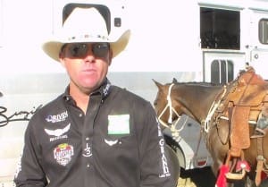 19 TIME WORLD CHAMPION TREVOR BRAZILE LEAD THE FIELD IN THE 2ND ROUND OF THE TIE-DOWN COMPETITION. 