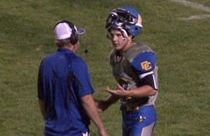 Bartles discussed the game plan with Coach Cochran. 