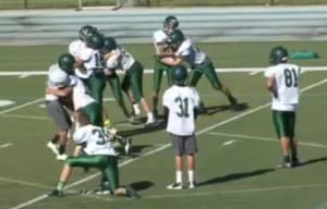 Storm special teams practice getting off the ball.