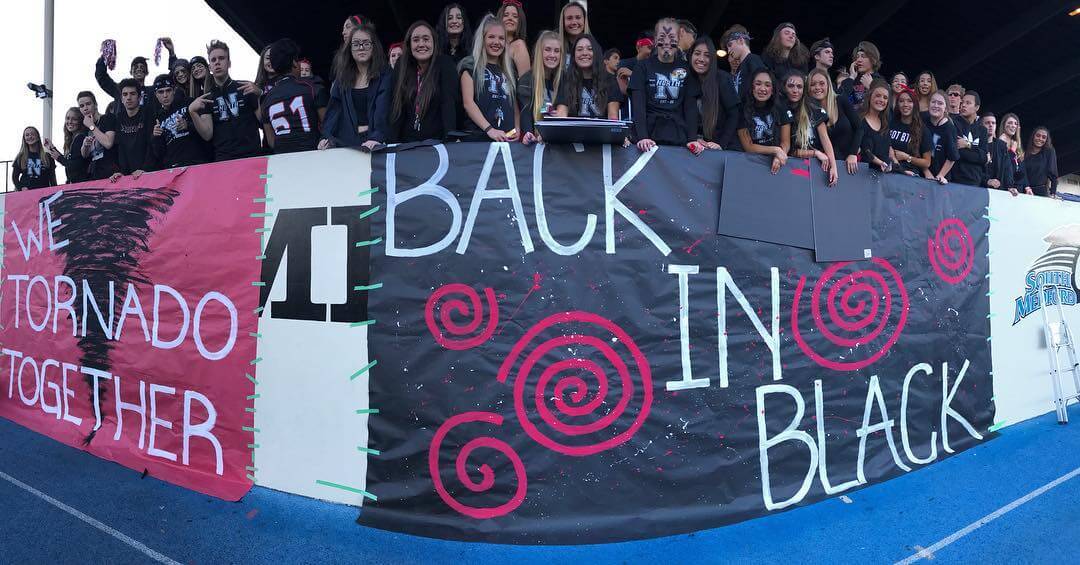 Back in Black, North Medford student section!…