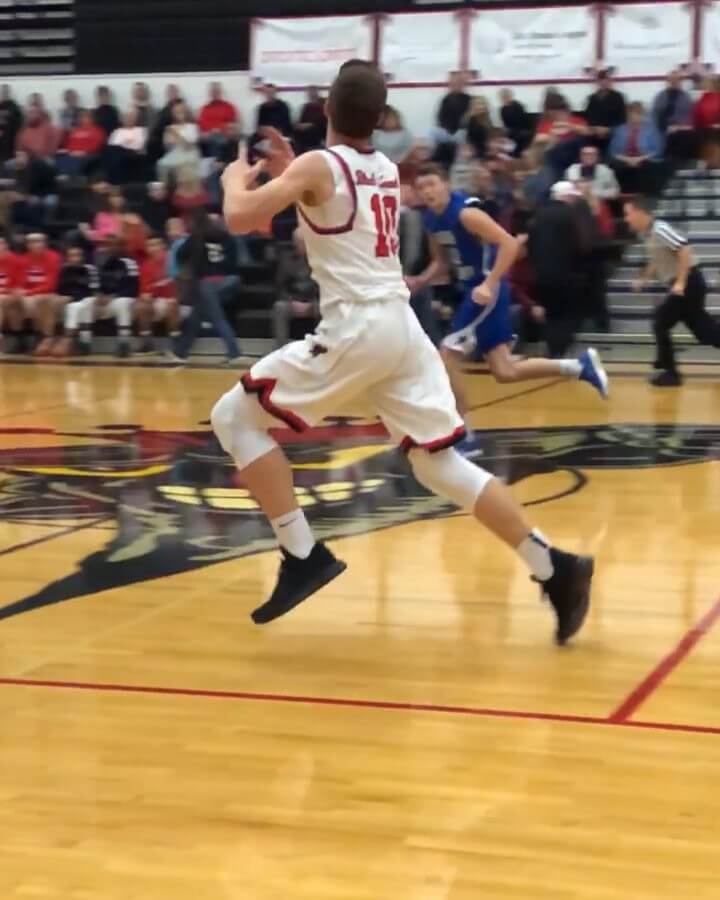 Jett Carpenter with the “and 1” play...